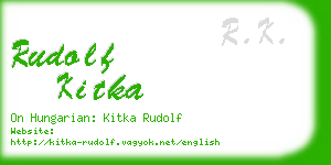 rudolf kitka business card